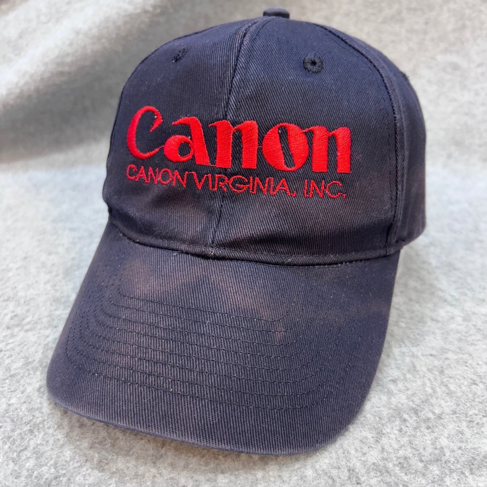 Canon Virginia Inc Logo Mens Navy KC Caps Snapback Hat Corporate Promo OSFA